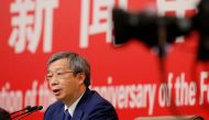 Governor of People's Bank of China (PBOC) Yi Gang attends a news conference on China's economic development ahead of the 70th anniversary of its founding, in Beijing, China, on September 24, 2019. File Photo / Reuters

