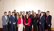 Cushman & Wakefield officials and staff during the launch of Q3 Qatar real estate market report in Doha, recently.