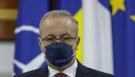 Romanian Minister of Defence Vasile Dincu delivers a speech during a joint press statement with the French Minister of Defence Florence Parly (not pictured), in Bucharest, Romania, on January 27, 2022. File Photo / Reuters
