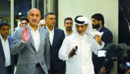 Qatar Football Association President Sheikh Hamad bin Khalifa bin Ahmed Al Thani, who also heads the Arab Gulf Cup Football Federation reached Basra yesterday ahead of the draw.   