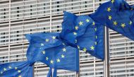 European Union flags flutter outside the EU Commission headquarters in Brussels, Belgium, on September 28, 2022.  File Photo / Reuters
