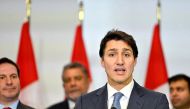 Canada's Prime Minister Justin Trudeau speaks at a news conference addressing the handgun sales freeze, in Surrey, British Columbia, Canada, on October 21, 2022. REUTERS/Jennifer Gauthier
