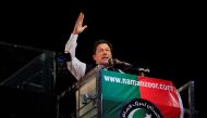 Ousted Pakistani Prime Minister Imran Khan gestures as he addresses supporters during a rally, in Lahore, Pakistan, on April 21, 2022.  File Photo / Reuters