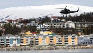  A helicopter patrols off Tromsoe, Norway, June 2, 2012.  File Photo / Reuters
