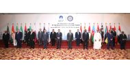 Minister of State for Energy Affairs H E Saad Sherida Al Kaabi, with other ministers and officials, during the 24th ministerial meeting of the Gas Exporting Countries Forum (GECF), in Cairo, yesterday.