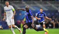 Inter Milan's Romelu Lukaku scores their fourth goal during the Champions League Group C match against Viktoria Plzen at the San Siro, Milan, Italy, on October 26, 2022.  REUTERS/Daniele Mascolo