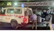 A screen grab shows an emergency vehicle as people arrive at a hospital after an attack at Kabul airport, in Kabul, Afghanistan, on August 26, 2021.  File Photo / Reuters