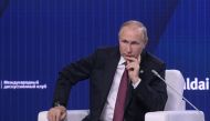 Russian President Vladimir Putin attends the 19th Annual Meeting of the Valdai Discussion Club in Moscow, Russia, on October 27, 2022. Sputnik/Pavel Barykin/Pool via REUTERS 