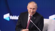 Russian President Vladimir Putin speaks during the 19th Annual Meeting of the Valdai Discussion Club in Moscow, Russia October 27, 2022. Sputnik/Mikhail Metzel/Pool via REUTERS