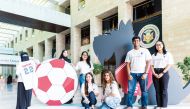 World Cup volunteers from Carnegie Mellon University in Qatar.