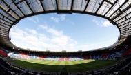 General view of the Hampden Park Stadium in Glasgow, Scotland, ahead of the Scottish Cup semi-final match between Hibernian and Aberdeen on April 22, 2017.  File Photo / Reuters