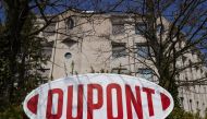 A logo is pictured outside of Dupont offices in Geneva, Switzerland, on April 15, 2021.  File Photo / Reuters