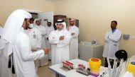 Minister of Municipality H E Abdullah bin Abdulaziz bin Turki Al Subaie during the inauguration of the new Ruwais seaport quarantine facility, near Ruwais Port, in Al Shamal.
