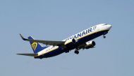 Ryanair aircraft Boeing 737-8AS takes off from Riga International Airport, Latvia, July 21, 2022. (REUTERS/Ints Kalnins)