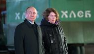 Russian President Vladimir Putin attends an exhibition marking the anniversary of a historical parade in 1941, when Soviet soldiers marched towards the front lines during World War Two, in Red Square in central Moscow, Russia, on November 8, 2022. Sputnik/Aleksey Nikolskyi/Kremlin via REUTERS
