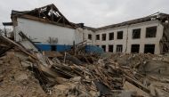 A view shows a building of a local school destroyed during a Russian missile attack in the village of Novooleksandrivka, in Kherson region, Ukraine November 9, 2022. Reuters/Valentyn Ogirenko