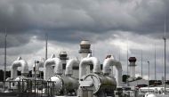 In this file photo taken on July 15, 2022 Pipes and pressure gauges for gas lines are pictured at Open Grid Europe (OGE), one of Europe's largest gas transmission system operators, in Werne, western Germany. - Germany said on November 15, 2022 its gas storage facilities were now completely full, helped by a spell of unseasonably warm weather, as the country readies for a winter deprived of Russian energy. (Photo by Ina FASSBENDER / AFP)