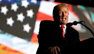 Former US President Donald Trump speaks at a rally to support Republican candidates ahead of midterm elections, in Dayton, Ohio, US, November 7, 2022. (REUTERS/Gaelen Morse)