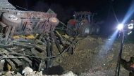 A view shows damages after an explosion in Przewodow, a village in eastern Poland near the border with Ukraine, in this image obtained from social media by Reuters released on November 15, 2022 