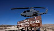 The entrance of the National Training Centre, a US military training area located in the Mojave Desert in Fort Irwin, California, US, on October 14, 2022.  File Photo / Reuters