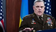 US Joint Chiefs Chair Army General Mark Milley speaks during a news briefing after participating a virtual Ukraine Defense Contact Group meeting at the Pentagon in Arlington, Virginia, US, November 16, 2022. (Reuters/Tom Brenner)
