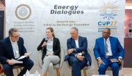 Experts during an event hosted by the Al Attiyah Foundation at the 2022 United Nations Climate Change Conference (COP27) in Sharm El Sheikh.