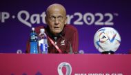 Chairman of the FIFA referees committee, Pierluigi Collina during the FIFA World Cup Qatar 2022 referees media briefing at the Main Media Center, Doha, on November 18, 2022. 
REUTERS/John Sibley