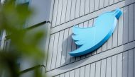 In this file photo taken on October 28, 2022, the Twitter logo outside their headquarters in San Francisco, California. (Photo by Constanza HEVIA / AFP)