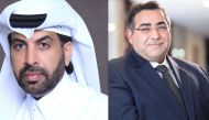 Rashid bin Ali Al Mansoori (left), CEO of Aamal Company and Sherif Shehata, Head of Trading and Distribution Sector at Aamal Company