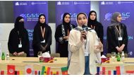 Part of the presentation of the winning project from Qatar University.