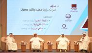 Panellists at the  seminar on efforts for preserving heritage at Darb Al Saai, yesterday.
