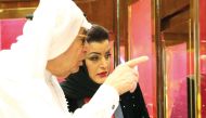 Hussain Ibrahim Alfardan, Chairman of Alfardan Group has a close look at the ready- to wear jewellery launched yesterday