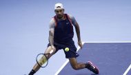 November 14, 2022 Australia's Nick Kyrgios in action during the group stage doubles match against Britain's Neal Skupski and Netherlands' Wesley Koolhof REUTERS/Guglielmo Mangiapane
