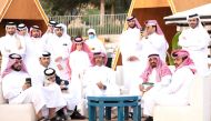 Members of the Al Khater family attend an event for restoration of Al Khater House.