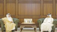 Minister of Culture H E Sheikh Abdulrahman bin Hamad Al Thani meeting with Director-General of ICESCO H E Dr. Salim Al Malik, yesterday. 