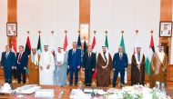 Minister of State for Energy Affairs H E Saad Sherida Al Kaabi with officials and dignitaries at the 109th OAPEC meeting in Kuwait.