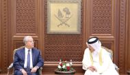 Speaker of the Shura Council H E Hassan bin Abdulla Al Ghanim with Speaker of the Egyptian House of Representatives H E Dr. Hanafy Ali Gebaly. 