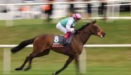 Frankie Dettori riding Haskoy before the start of 15:55 - Cazoo St Leger Stakes at the Doncaster St Leger Day at Doncaster Racecourse, Doncaster, Britain, on September 11, 2022. File Photo / Reuters
