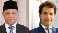 Ambassador of Indonesia H E Ridwan Hassan (left) and Ambassador of Italy H E Paolo Toschi.