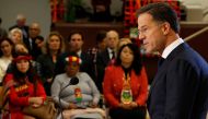 Dutch Prime Minister Mark Rutte apologizes as he responds to recommendations from a panel of experts to accept the role of the Netherlands in the history of slavery and its current consequences in The Hague, Netherlands, on  December 19, 2022. REUTERS/Piroschka van de Wouw