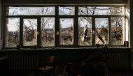 This photograph taken on December 20, 2022, shows destruction at a school in the village of Bohorodychne, eastern Ukraine. Photo by Sameer Al-DOUMY / AFP)