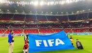 Flag bearers at the FIFA World Cup Qatar 2022.