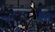 Liverpool manager Juergen Klopp reacts after the Carabao Cup match against Manchester City at the Etihad Stadium in Manchester on December 22, 2022.  Action Images via Reuters/Jason Cairnduff.