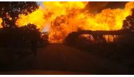  A gas tanker explodes, in Boksburg, South Africa December 24, 2022, in this screen grab from a video obtained by Reuters. AAA Security Group/via REUTERS