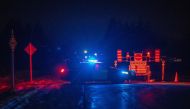 The scene where an Ontario Provincial Police (OPP) officer was shot dead is pictured in Haldimand County, Ontario, Canada December 27, 2022. REUTERS/Brett Gundlock