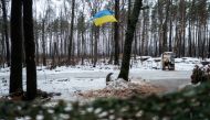 A Ukrainian service member is seen at a position near the border with Belarus, amid Russia's attack on Ukraine, in Zhytomyr region, Ukraine, December 27, 2022. (REUTERS/Viacheslav Ratynskyi)