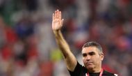 November 30, 2022 Tunisia coach Jalel Kadri looks dejected after the match as Tunisia are eliminated from the World Cup REUTERS/Carl Recine/File Photo