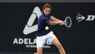 Russia's Daniil Medvedev in action during his second round match against Serbia's Miomir Kecmanovic Reuters/Loren Elliott