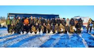 Ukrainian troops gather for a photo after being released in prisoner swap with Russia, in an unknown location in Ukraine in this handout image released January 8, 2023. (Andriy Yermak Via Telegram/Handout via REUTERS)