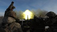 Ukrainian military fire an anti-aircraft weapon, as Russia's attack on Ukraine continues, in Bakhmut, Ukraine, January 10, 2023. (REUTERS/Clodagh Kilcoyne)